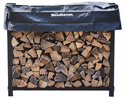 4 Ft Firewood Log Rack with Cover